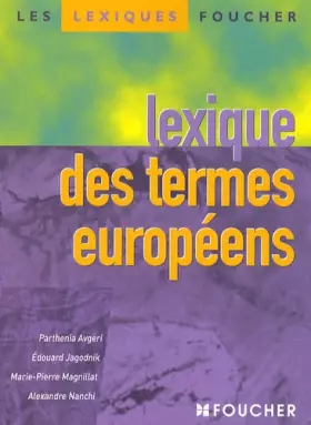 Couverture du produit · Lexique des termes européens