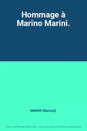 Couverture du produit · Hommage à Marino Marini.