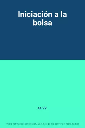 Couverture du produit · Iniciación a la bolsa