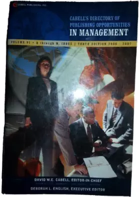 Couverture du produit · Cabell's Directory of Publishing Opportunites in Management 2006-2007