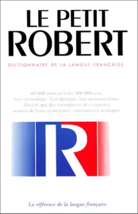 Couverture du produit · Petit Robert de la langue française