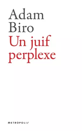 Couverture du produit · Un juif perplexe