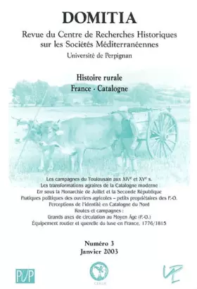 Couverture du produit · Domitia 3 histoire rurale Francecatalogne