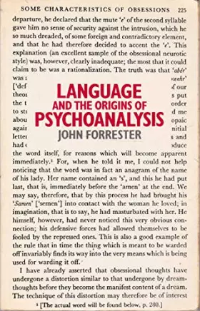 Couverture du produit · Language and the Origins of Psychoanalysis