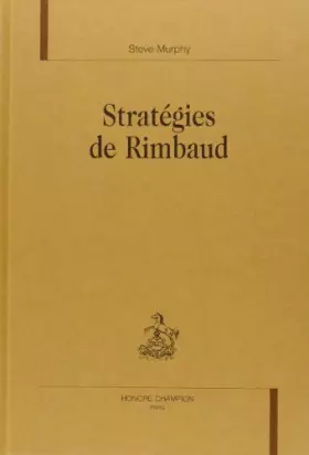 Couverture du produit · Stratégies de Rimbaud