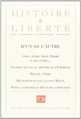 Couverture du produit · D'un 68 l'Autre - Cahiers d'Histoire Sociale N 34