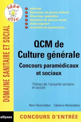 Couverture du produit · QCM de culture générale : Concours paramédicaux et sociaux