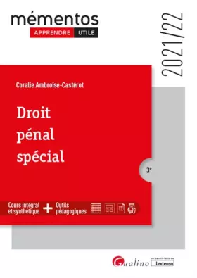 Couverture du produit · Droit pénal spécial