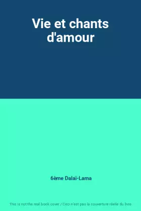Couverture du produit · Vie et chants d'amour