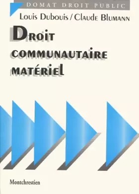 Couverture du produit · Droit communautaire matériel