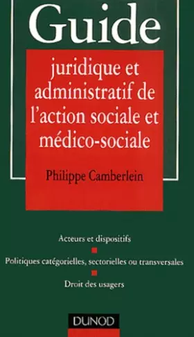 Couverture du produit · Guide juridique et administratif de l'action sociale