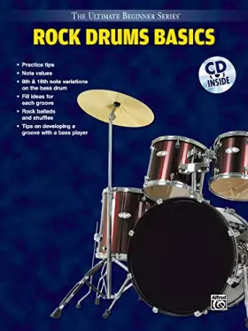 Couverture du produit · Ultimate beginner series rock drums basics steps 1 & 2 drums book/cd +cd