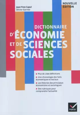 Couverture du produit · Dictionnaire d'économie et de sciences sociales