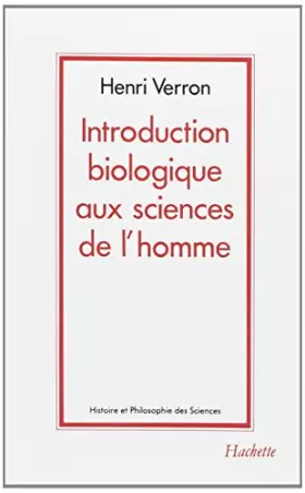 Couverture du produit · Introduction biologique aux sciences de l'homme