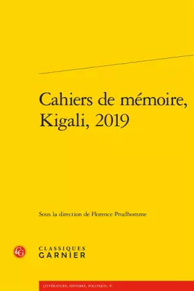 Couverture du produit · Cahiers de mémoire, Kigali, 2019