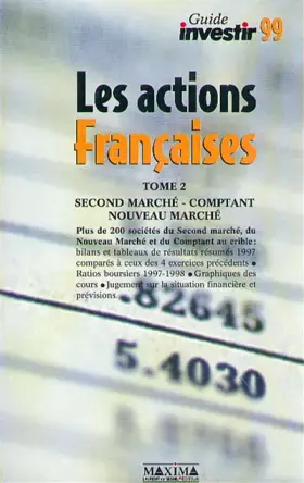 Couverture du produit · Les actions françaises. Second marché - Nouveau marché