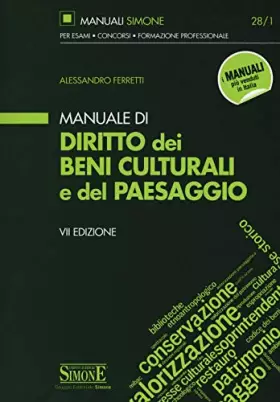 Couverture du produit · Manuale di Diritto dei Beni Culturali e del Paesaggio