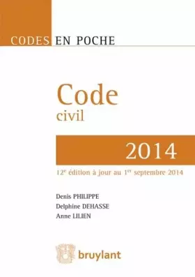 Couverture du produit · Code civil - 2014, 12ème Ed.
