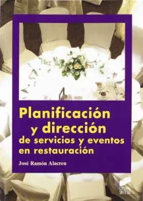 Couverture du produit · Planification y direccion de servicios y eventos en restauracion