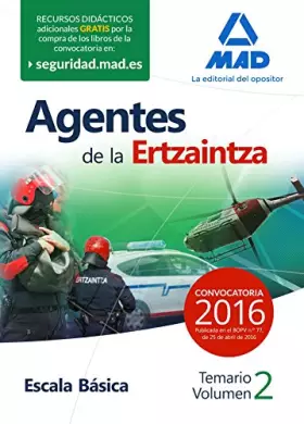 Couverture du produit · Agentes de la Ertzaintza Escala Básica. Temario Volumen 2