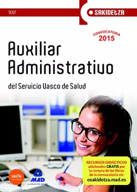 Couverture du produit · Auxiliar Administrativo de Osakidetza-Servicio Vasco de Salud. Test