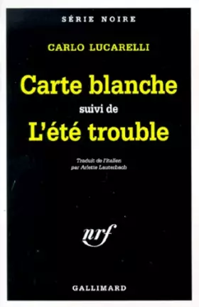 Couverture du produit · Carte blanche, suivi de "L'Eté trouble"