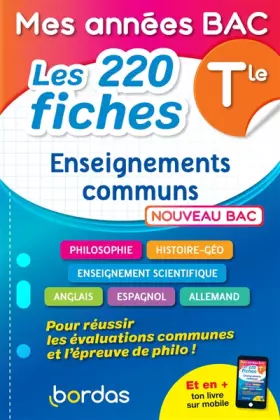 Couverture du produit · Mes années BAC - Les 200 fiches Enseignements communs Terminale