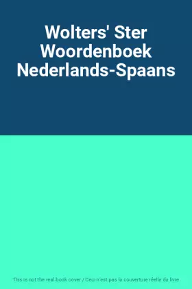 Couverture du produit · Wolters' Ster Woordenboek Nederlands-Spaans