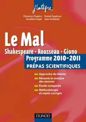Couverture du produit · Le mal - L'épreuve français/philo pour les prépas scientifiques programme 2010-2011