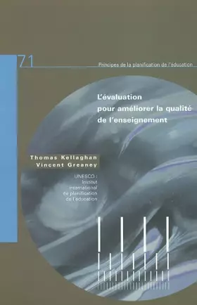 Couverture du produit · L'évaluation pour améliorer la qualité de l'enseignement