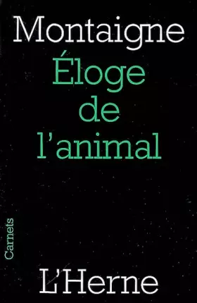 Couverture du produit · eloge de l'animal