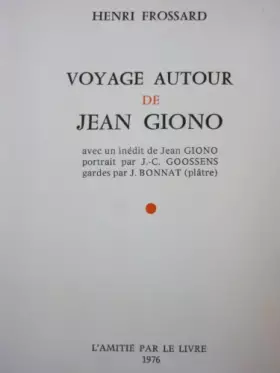 Couverture du produit · Voyage autour de Jean Giono