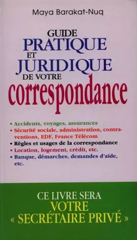 Couverture du produit · Guide pratique et juridique de votre correspondance