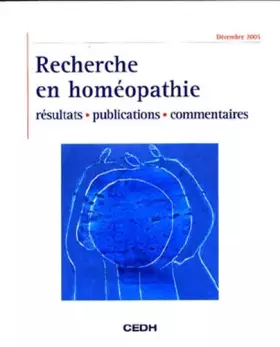 Couverture du produit · Recherche en homéopathie: Résultats, publications, commentaires