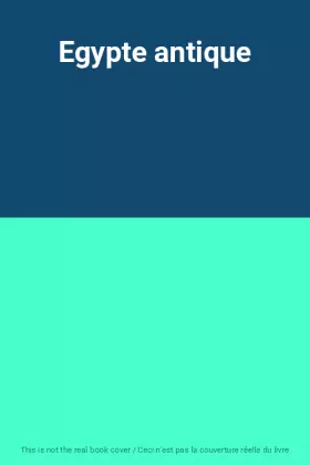 Couverture du produit · Egypte antique