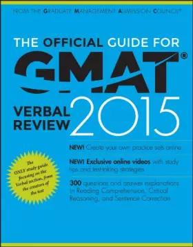 Couverture du produit · The Official Guide for GMAT Verbal Review 2015: With Online Question Bank and Exclusive Video
