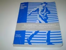 Couverture du produit · Marketing Management: Analysis, Planning, Implementation and Control