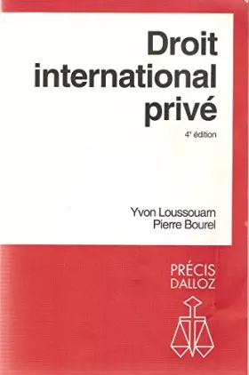 Couverture du produit · Droit international privé