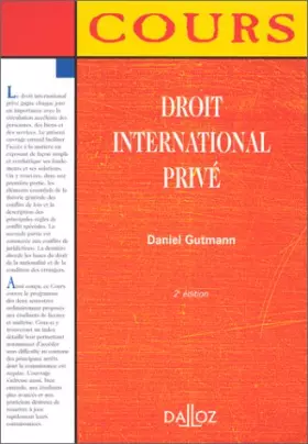 Couverture du produit · Droit international privé