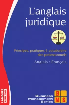 Couverture du produit · L'Anglais juridique : principes, procédures et institutions juridiques