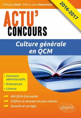 Couverture du produit · Culture Générale en QCM 2016-2017