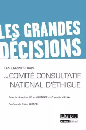 Couverture du produit · Les Grands avis du Comité Consultatif National d'Ethique (CCNE)