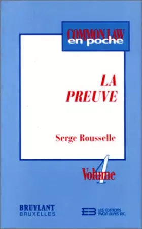 Couverture du produit · La preuve