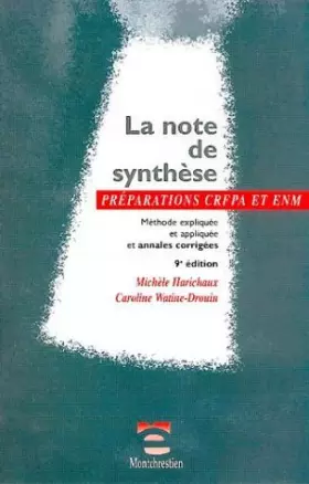 Couverture du produit · La note de synthèse
