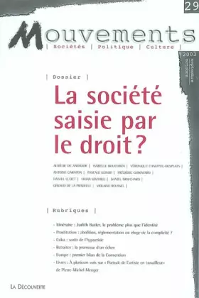 Couverture du produit · Revue mouvements n29 la societe saisie par le droit