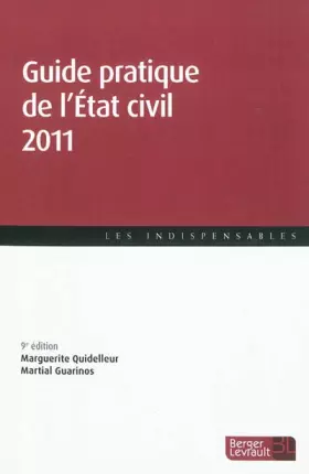 Couverture du produit · Guide pratique de l'Etat Civil 2011