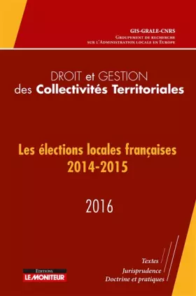 Couverture du produit · Droit et gestion des collectivités territoriales 2016