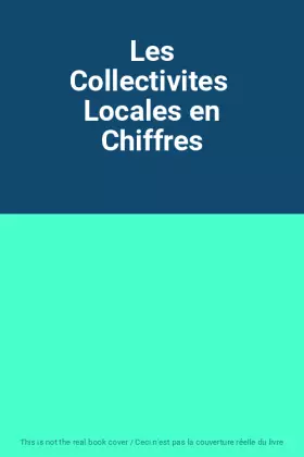Couverture du produit · Les Collectivites  Locales en Chiffres