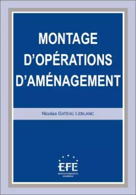 Couverture du produit · Montage d'opérations d'aménagement