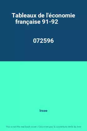 Couverture du produit · Tableaux de l'économie française 91-92                                                        072596